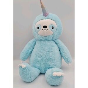 2020 FAO Schwarz Glow Brights Sloth Unicorn Slothicorn Plush Light Up Sound 19in
